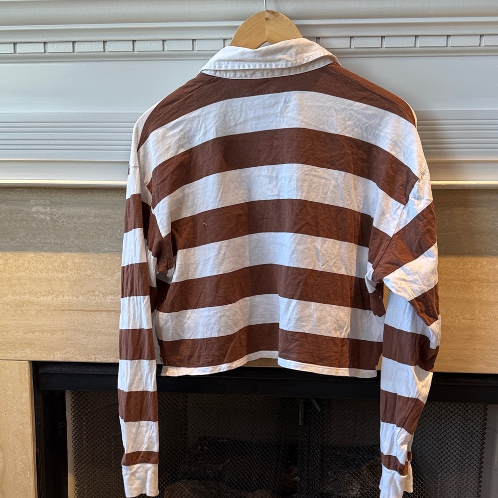 Hollister Brown and White Striped Top - Picture 4 of 4